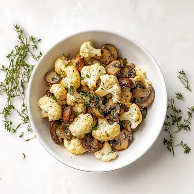 Garlic Mushroom Cauliflower Skillet: One-Pan Recipe