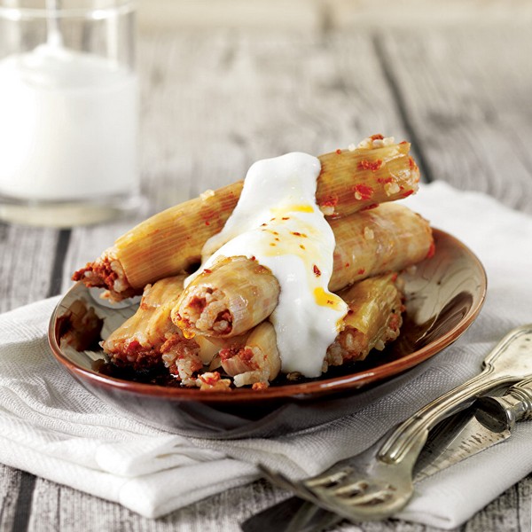 Meat Stuffed Leeks