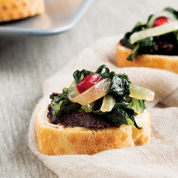 Chard and Olive Tapenade Canape